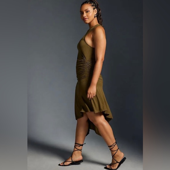 Anthropologie Daily Practice Sleeveless Side-Ruched Dress - Picture 4 of 16